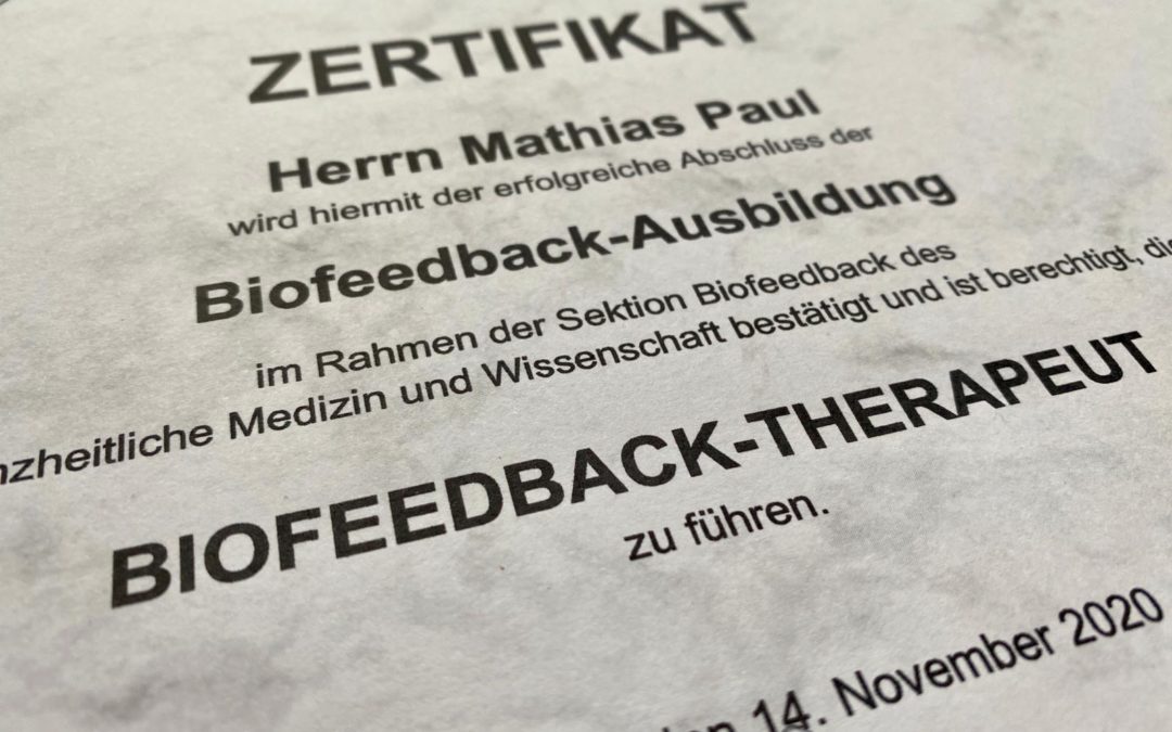 Jetzt auch Biofeedback!